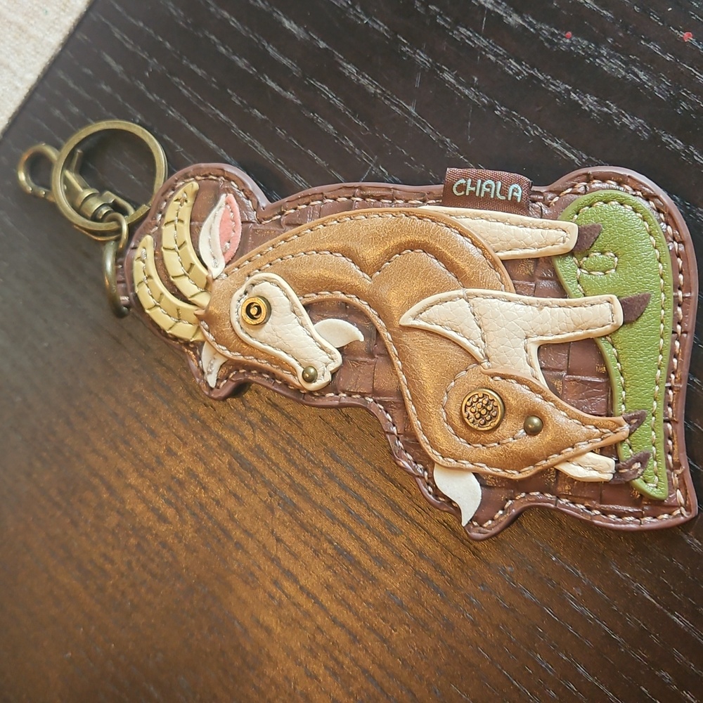 Brown and Tan Goat Animal Keychain